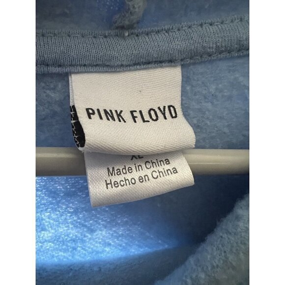 Pink Floyd Dark Side Of Moon Blue Graphic Hoodie Pullover Sweatshirt XL Pocket - Picture 6 of 7
